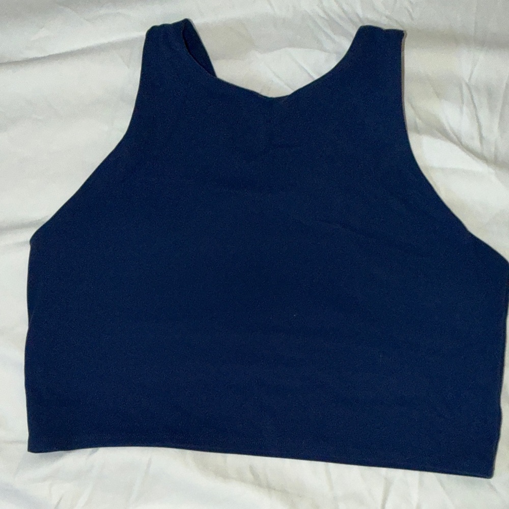 Navy Blue athleta cropped tank/sports bra